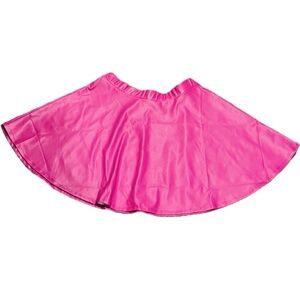 Popular 21 Barbie Plus Faux Leather Pink Skirt